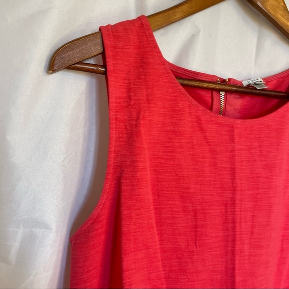 J CREW Women’s Bright Pink Salmon Sleeveless Peplum Fit Flare Blouse Medium - Picture 3 of 11